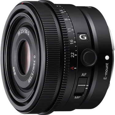Sony FE 50mm F2.5 G Compact Prime G Lens for E-Mount OPEN BOX + 1 Year Warranty Pack