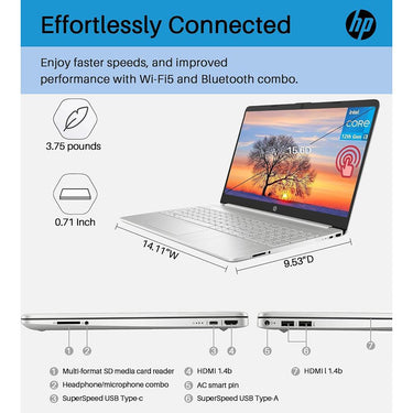 HP 15-fd0629ds 15.6" Intel N-Series N100 4GB/128GB Touch Laptop - Refurbished