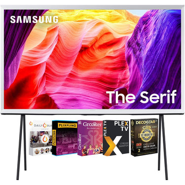 Samsung 55 Inch QLED 4K The Serif TV 2024 + 12 Months Protection & Movies Streaming