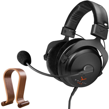 BeyerDynamic MMX 300 PRO Closed Back Gaming Headset w/ Headset Hanger Bundle
