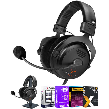 BeyerDynamic MMX 330 Pro Open-back Gaming Headset w/ Headphone Stand Bundle