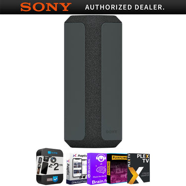 Sony SRSXE300 Portable Bluetooth Wireless Speaker, Black w/ Extended Warranty Bundle