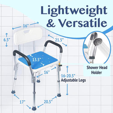 Medokare Premium Shower Chair, Bath Chair and Shower Seat, Adjustable Open Box