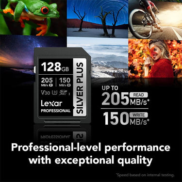 Lexar Professional SILVER PLUS UHS-I SDXC 128 GB Memory Card