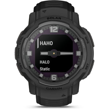 Garmin Instinct Crossover Solar Tactical Hybrid Smartwatch, Black w/ Fitness Bundle