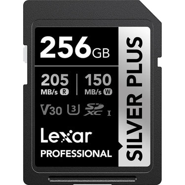Lexar 256GB Professional SILVER PLUS UHS-I SDXC Memory Card 3 Pack