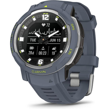 Garmin Instinct Crossover Analog/Digital Smartwatch, Blue Granite w/ Accessories Kit