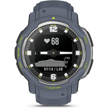 Garmin Instinct Crossover Analog/Digital Smartwatch, Blue Granite w/ Fitness Kit