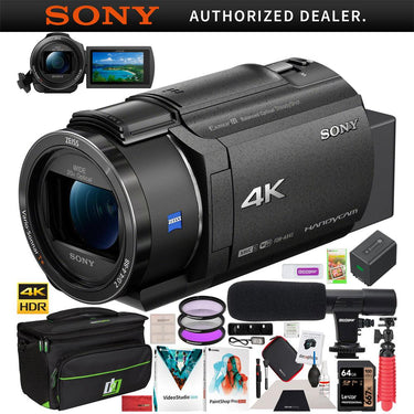 Sony FDR-AX43 4K UHD Handycam Camcorder Kit AX43 Video Recording Camera Pro Bundle