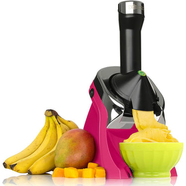 Yonanas Deluxe Vegan NonDairy Frozen Fruit Soft Serve Dessert Maker 200W, Pink