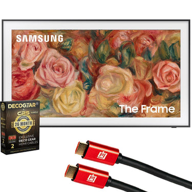 Samsung 65 inch The Frame QLED 4K Smart TV 2024 with 26 Months Protection Pack Bundle