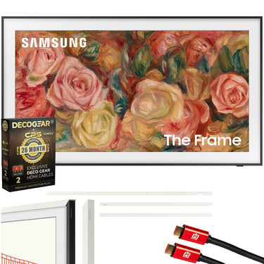 Samsung 55 inch The Frame QLED 4K TV 2024 + Bezel Beveled White & 26 Month Protection