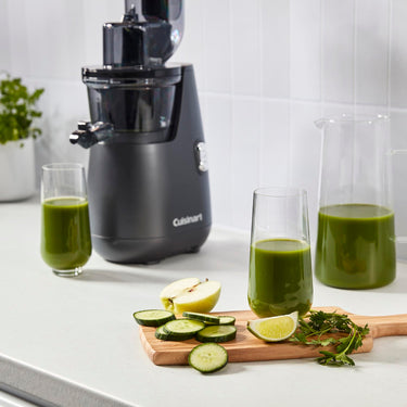 Cuisinart CSJ-300 Easy Clean Slow Juicer, Black and Grey, Refurbished