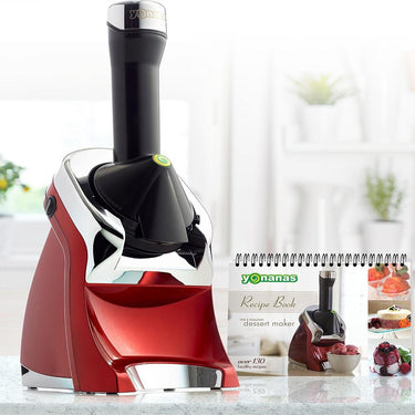 Yonanas 986 Deluxe Elite Healthy Soft-Serve Dessert Maker w/Recipe Book Open Box