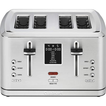 Cuisinart 4-Slice Digital Toaster with MemorySet Feature Silver+2 Year Warranty