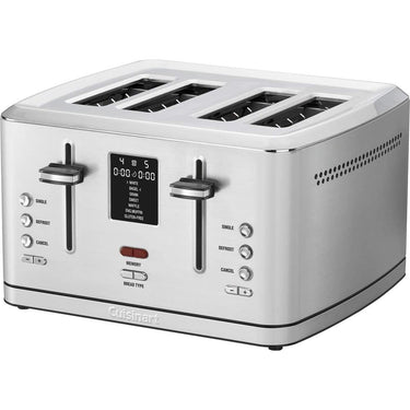 Cuisinart 4-Slice Digital Toaster with MemorySet Feature Silver+2 Year Warranty