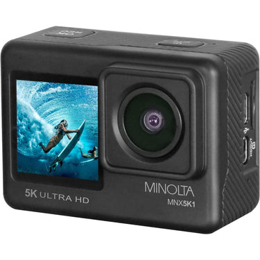 Minolta 5K Ultra HD / 24 MP Action Camcorder Kit w/ WiFi - MNX5K1 - Open Box