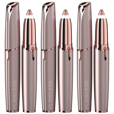 Finishing Touch Flawless Brows Eyebrow Hair Remover Electric Razor for Women (3-Pack)