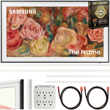 Samsung 65 inch The Frame QLED 4K Smart TV 2024+26 Months Protection Pack Bundle