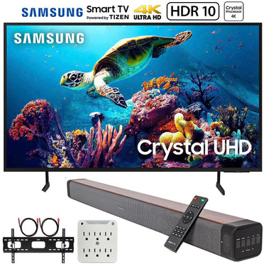 Samsung 50" DU6900 Crystal UHD 4K Smart TV (2024) w/ Premium Soundbar + Mount Kit