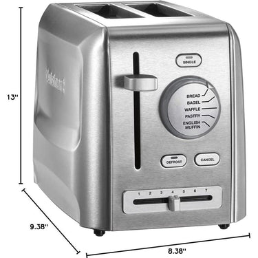 Cuisinart CPT-620 2-Slice Custom Select Toaster, Stainless Steel - Refurbished