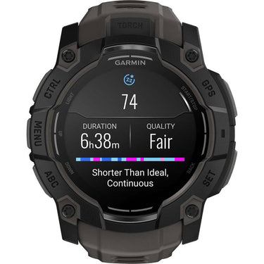 Garmin Instinct 3 - 50 mm Outdoor GPS Smartwatch, AMOLED, Black with Black Band