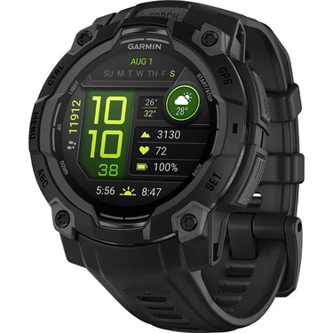 Garmin Instinct 3 45mm GPS Smartwatch, AMOLED + Wearable Light + 2 Yr Warranty Bundle