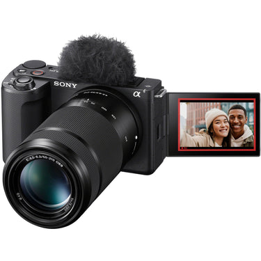 Sony ZV-E10 II Mirrorless Camera Black + 16-50mm & 55-210mm 2 Zoom Lens Kit Bundle