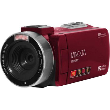 Minolta MN260NV 1080P FHD / 30 MP Night Vision Camcorder; Red - Open Box