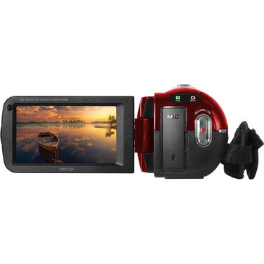 Minolta MN260NV 1080P FHD / 30 MP Night Vision Camcorder; Red - Open Box