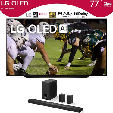 LG 77 Inch Class OLED evo C4 Series Smart TV 4K Processor 2024 with LG Soundbar