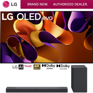 LG 77" OLED evo G4 Series Smart TV 4K HDR 2024 + LG SC9S Soundbar for evo Series