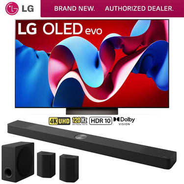LG 77" OLED evo C4 Series Smart TV 4K Processor (2024) + 9.1.5ch Soundbar Bundle