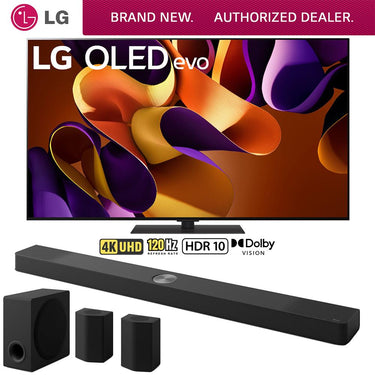 LG 65 Inch OLED evo G4 Series Smart TV 4K HDR (2024) + 9.1.5ch Soundbar Bundle
