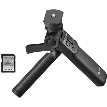 Sony Vlogger Kit Shooting Grip w/ Wireless RC 64GB Open Box + 1 Year Warranty Pack