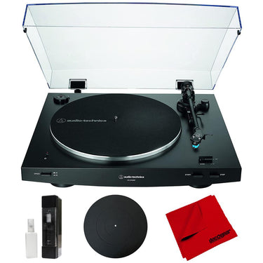 Audio-Technica Fully Automatic Wireless Belt-drive Turntable, Black w/ Accessories Bundle