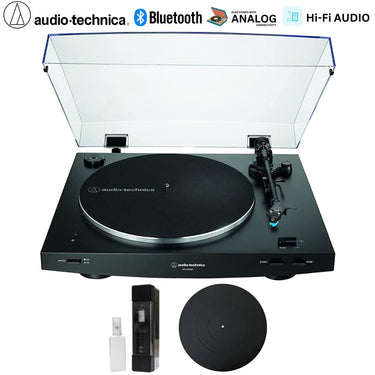 Audio-Technica Fully Automatic Wireless Belt-drive Turntable, Black w/ Accessories Bundle