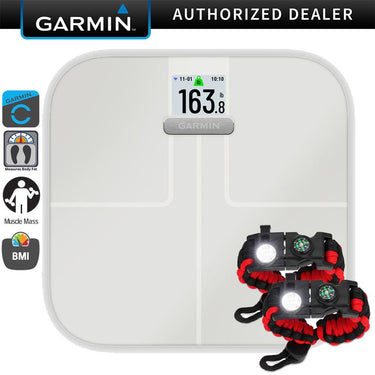 Garmin Index S2 Smart Scale with Wireless Connectivity +  2-Pack Tactical Bracelet