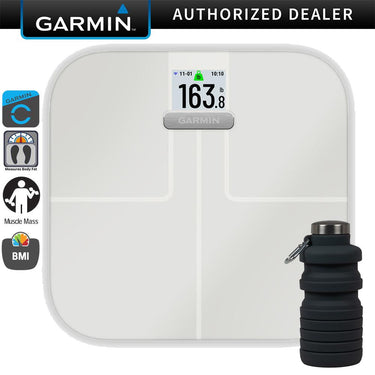 Garmin Index S2 Smart Scale with Wireless Connectivity +  Collapsable Water Bottle