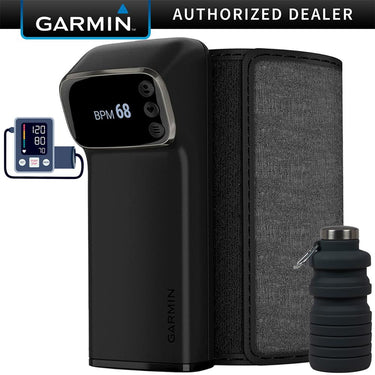 Garmin Index BPM Smart Blood Pressure Monitor with Display +  Collapsable Water Bottle