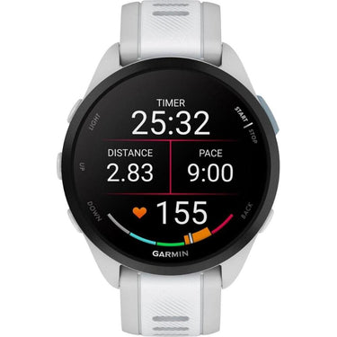 Garmin Forerunner 165 Smart Sport Watch, Mist Gray + Whitestone