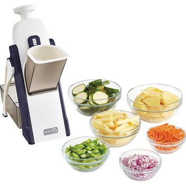 Dash Slice Mandoline, Dicer for Vegetables with Thickness Adjuster - Eggplant/Navy
