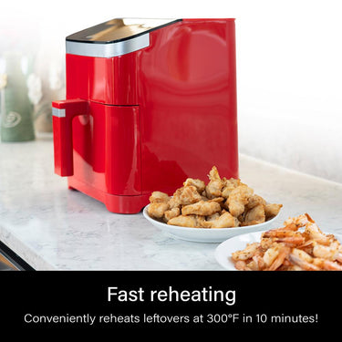 Deco Chef 5.8QT Air Fryer, Digital Touch Controls, 8 Smart Cooking Programs, Recipes, Red