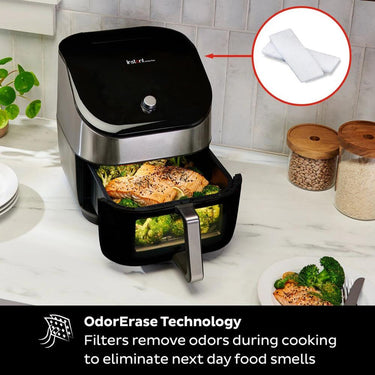 Instant Pot Vortex Plus 6qt Air Fryer with ClearCook + OdorErase, Steel/Black - Refurbished