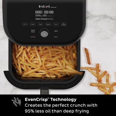 Instant Pot Vortex Plus 6qt Air Fryer with ClearCook + OdorErase, Steel/Black - Refurbished