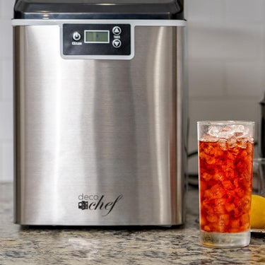 Deco Chef 44LB Countertop Nugget Ice Maker Stainless Open Box + 1 Year Warranty