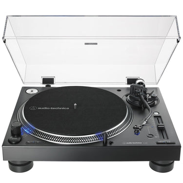 Audio-Technica AT-LP140XP Direct-Drive Professional DJ Turntable - (Black) with Rubber Mat