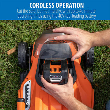 Deco Home Cordless Lawn Mower 16" Deck, 40V Battery Open Box + 1 Year Warranty
