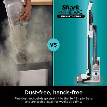 Shark Wandvac Cordless Self-Empty Vacuum HEPA Charging Base Refurbished White/Charcoal