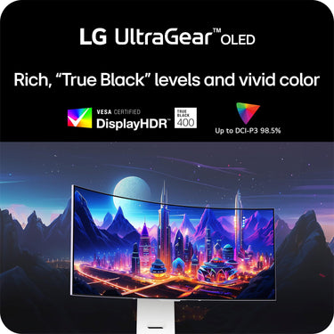 LG 34'' UltraGear OLED Curved Gaming Monitor WQHD with 240Hz Refresh Rate